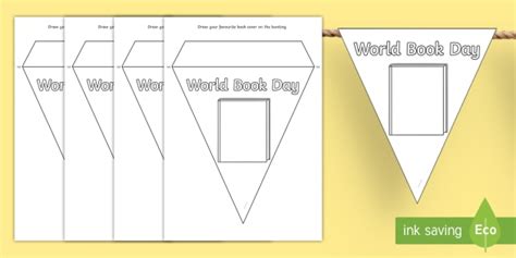 world book day bunting template